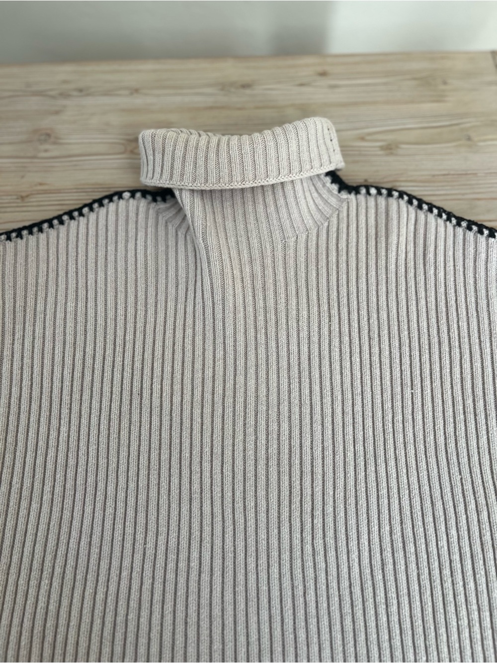 Rag & Bone Ingrid Wool Turtleneck Sweater XS Oversized Whipstitch - Picture 10 of 10